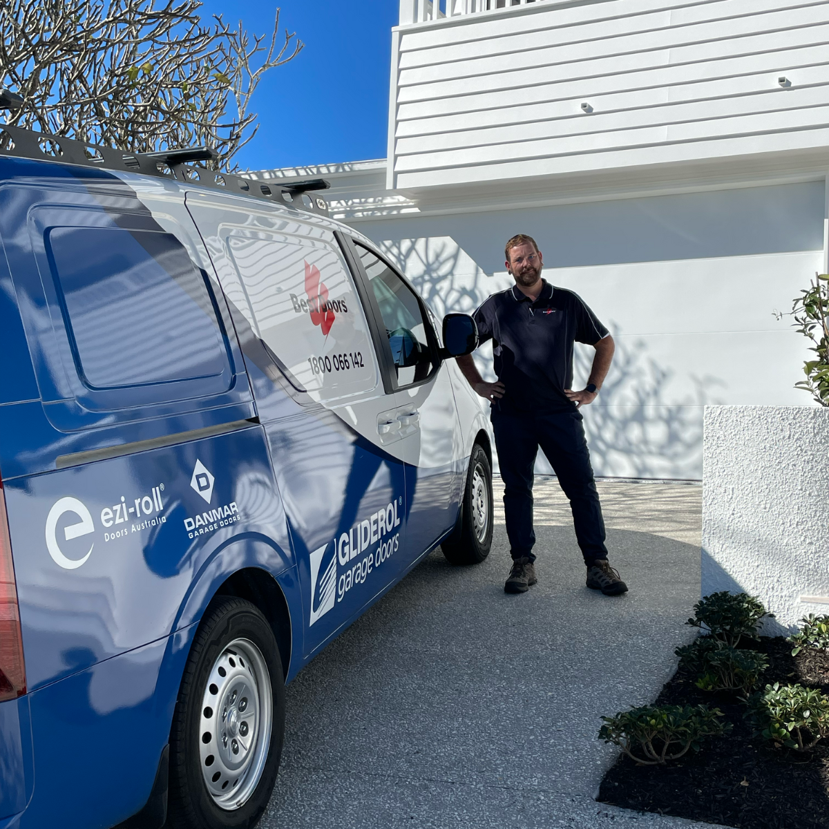 Installation crew coordinating onsite ahead of a project